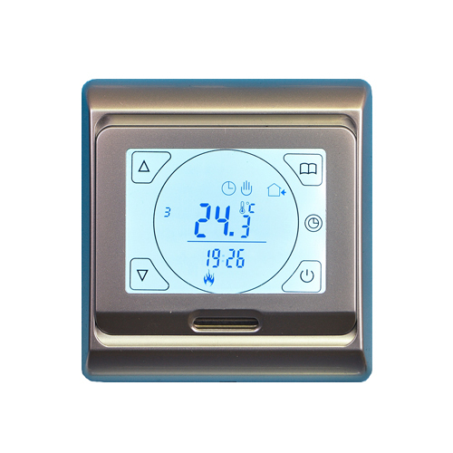Терморегулятор для теплого пола встраиваемый RTC 91.716 серебро