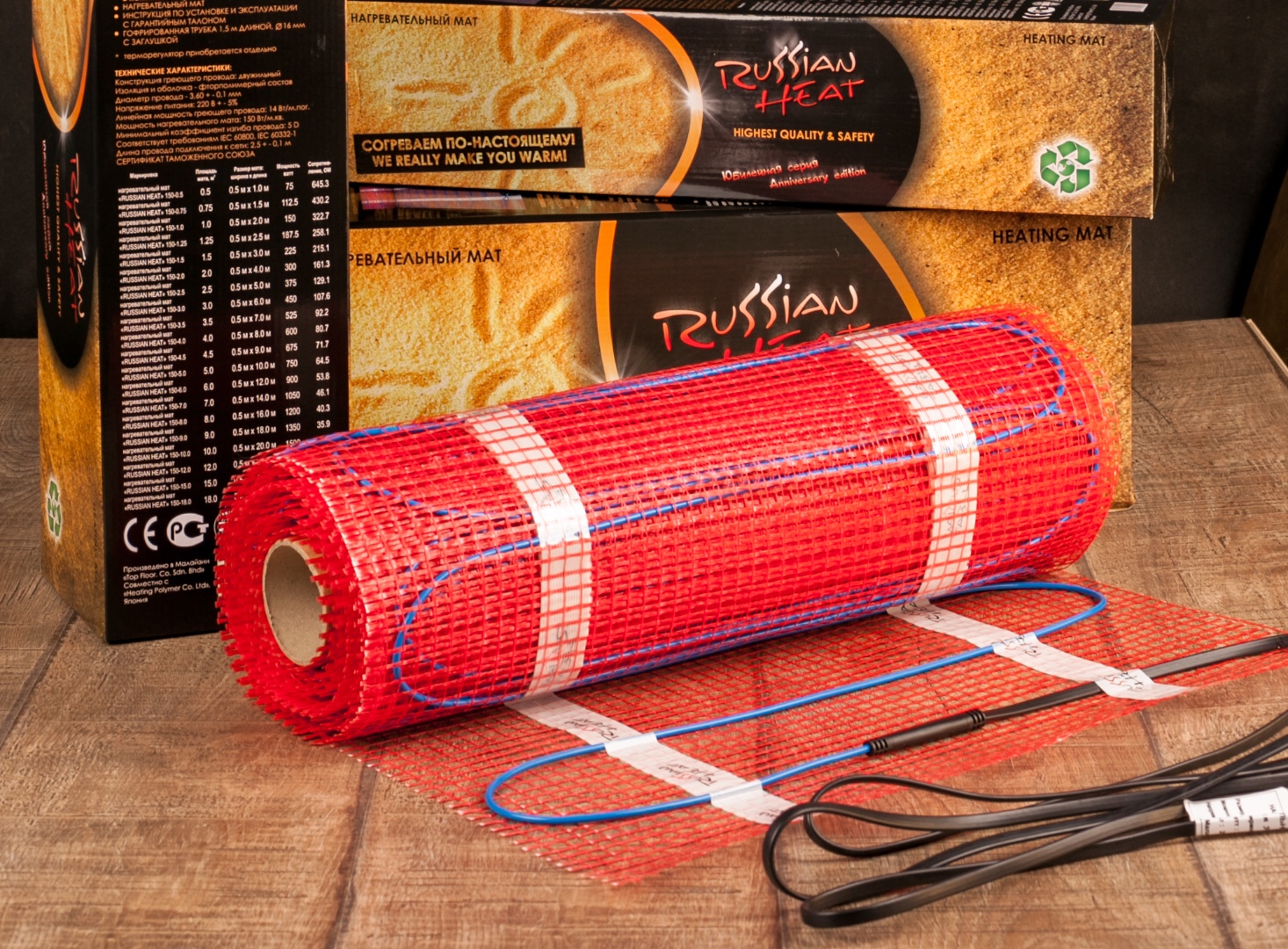 Нагревательный мини-мат двухжильный Russian Heat (4 кв.м.)